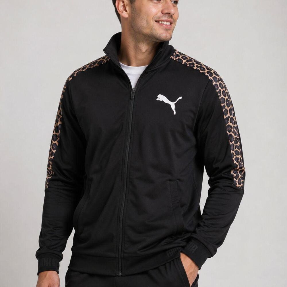 Puma leopard stripe track jacket